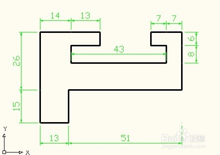 <b>AutoCAD中使用直线工具画规则零件，简单制图法</b>