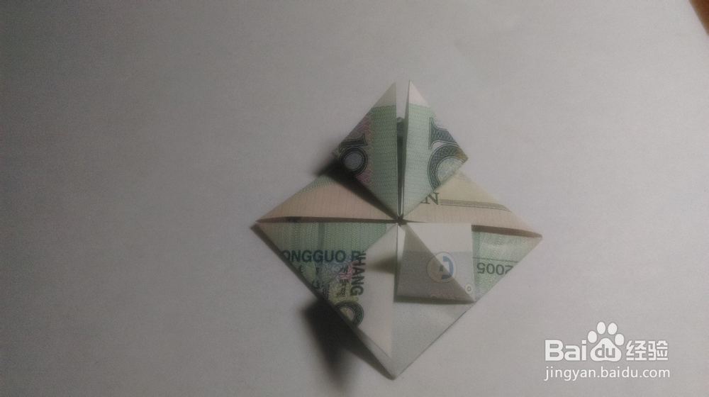 用纸币折出精美书签