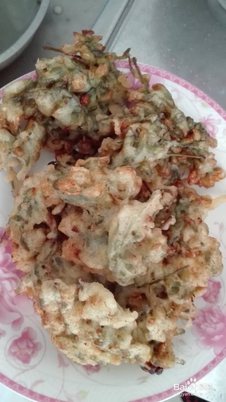 油炸鲜槐花的家常做法