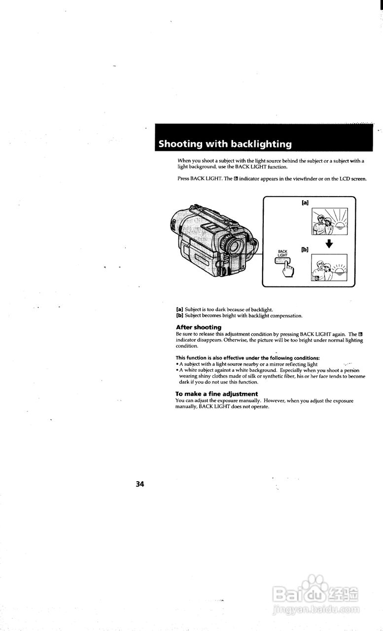 索尼CCD-TRV65模拟摄像机说明书:[4]