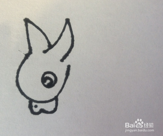 如何画毛驴的儿童画