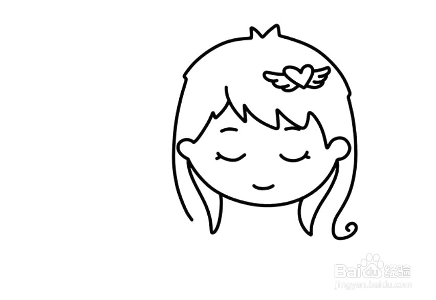 怎么画七夕情人节收到鲜花的小女孩