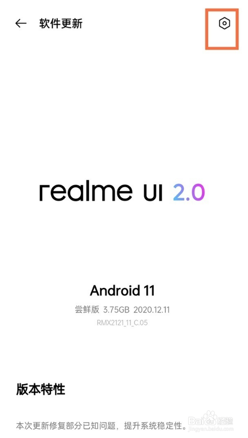 realme真我GT大师版自动更新在哪关