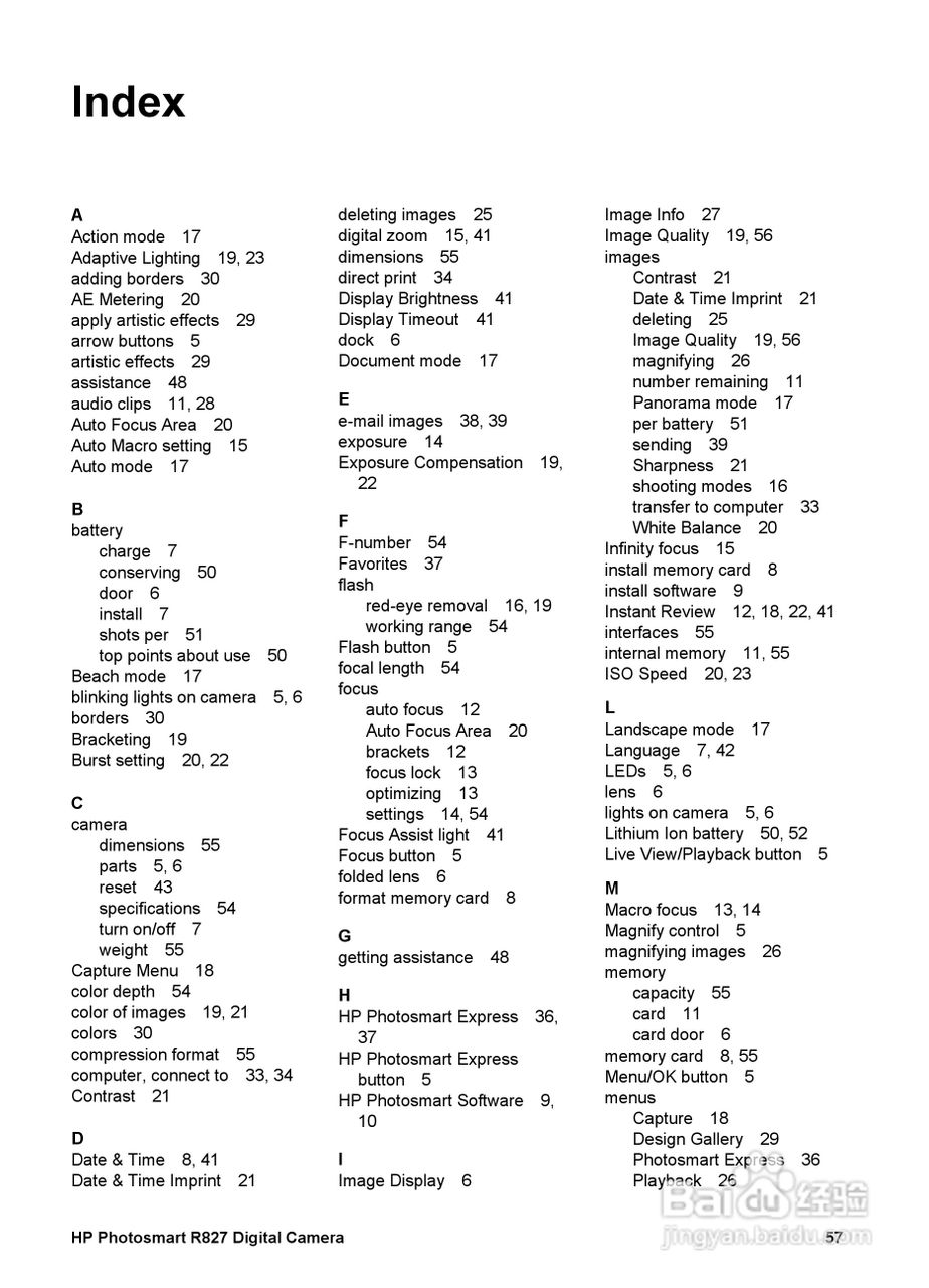 惠普Photosmart R827数码相机使用说明书:[6]