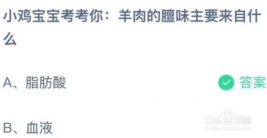 羊肉的膻味主要来自什么
