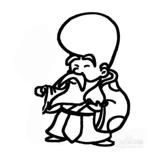老寿星的简笔画