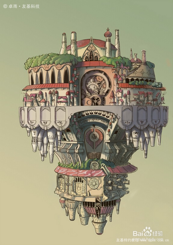 sai绘画教程:初识sai + 城堡绘画教程