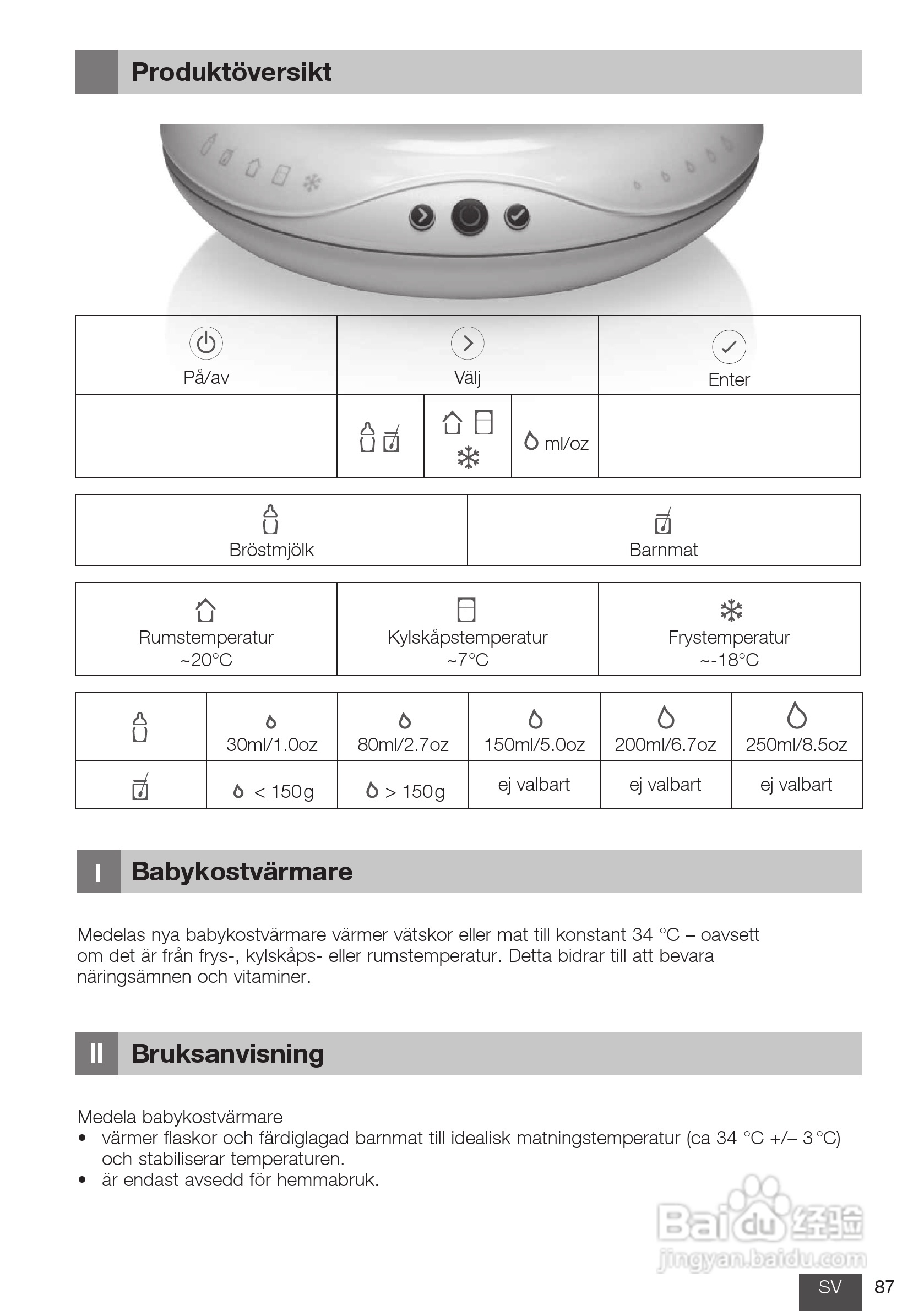 美德乐 B-Well温奶器说明书:[9]