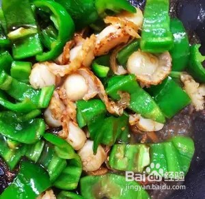 尖椒辣炒扇贝肉