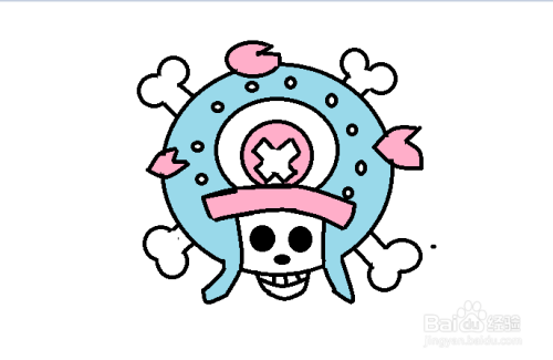 托尼托尼·乔巴骷髅头标志画法