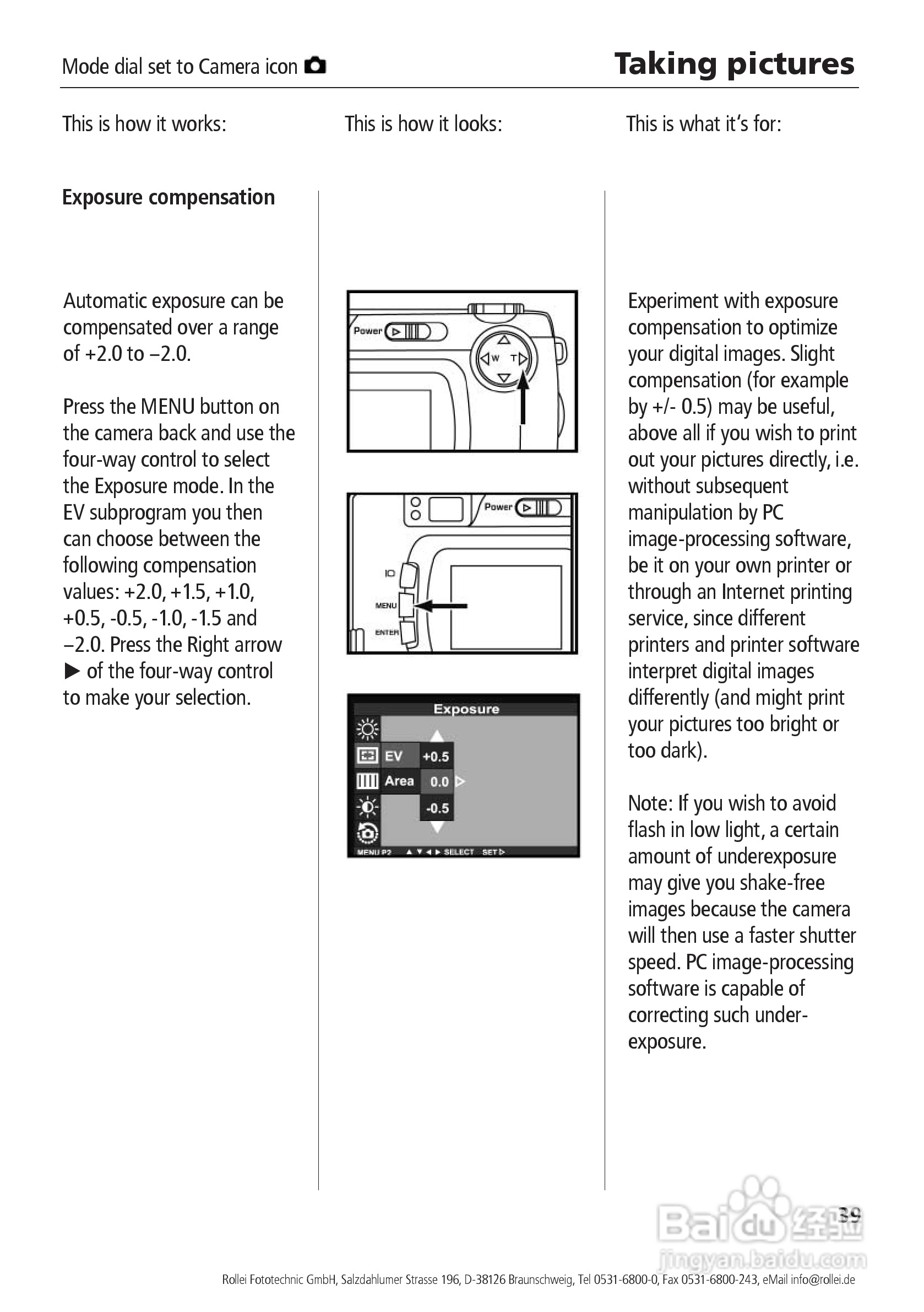 Rollei d41 com型数码相机说明书:[4]
