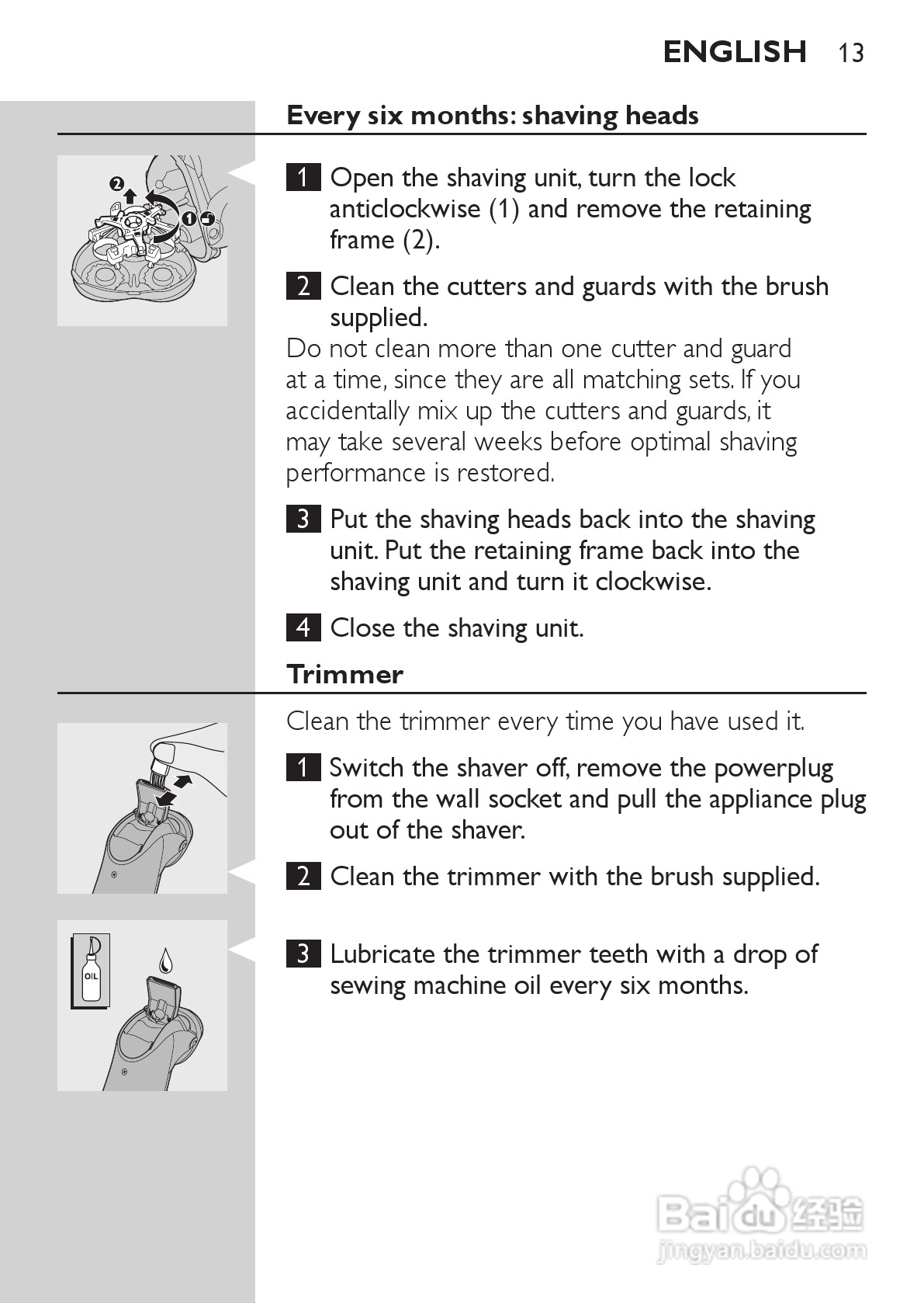 PHILIPS HQ9190剃须刀说明书:[2]