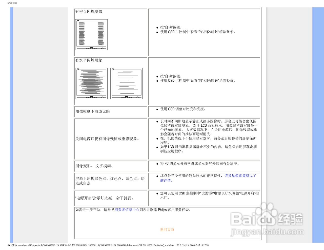PHILIPS LCD显示器190E1说明书:[1]