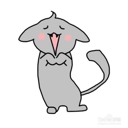 怎么画卡通猫咪的简笔画
