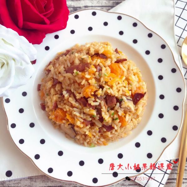 补锌南瓜培根拌饭
