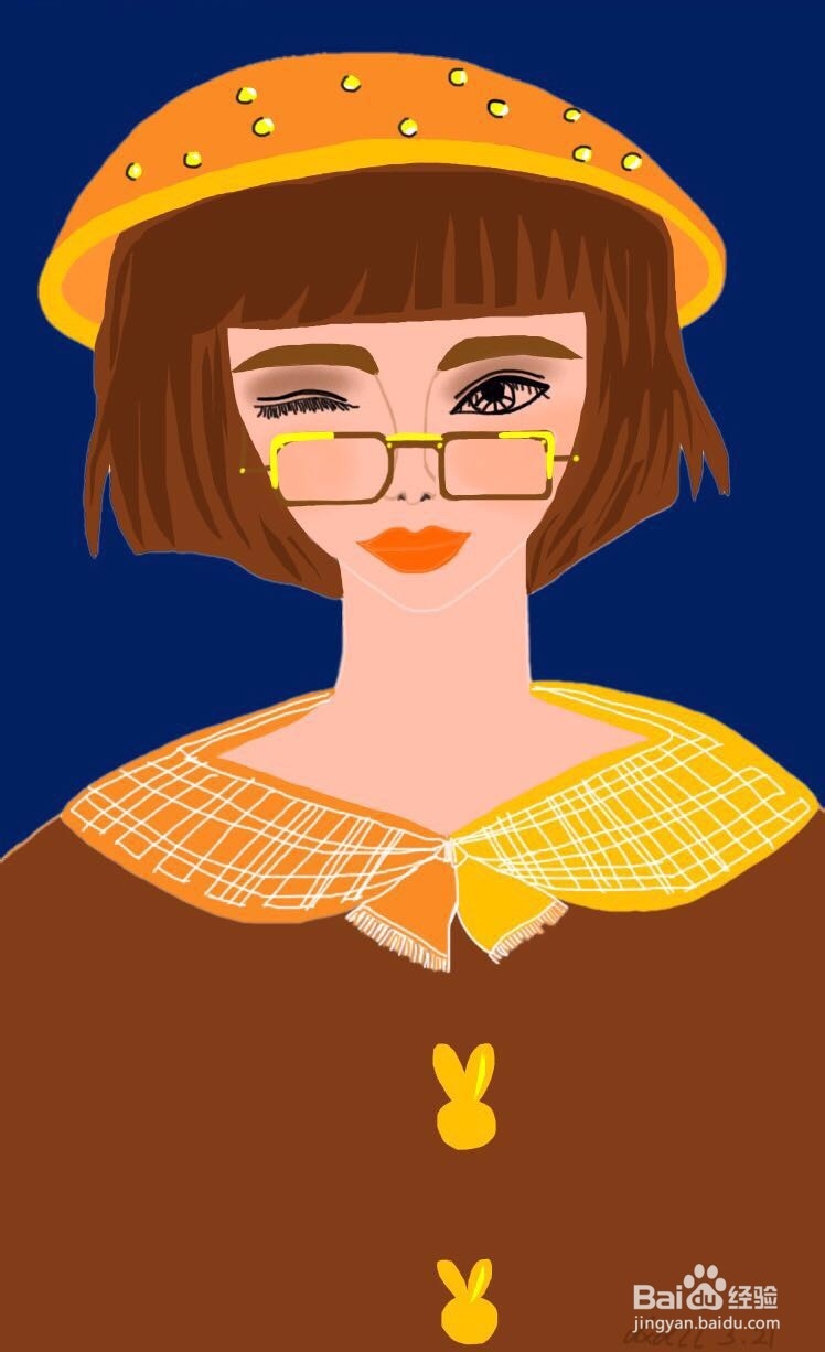 插画教程之文艺女青年