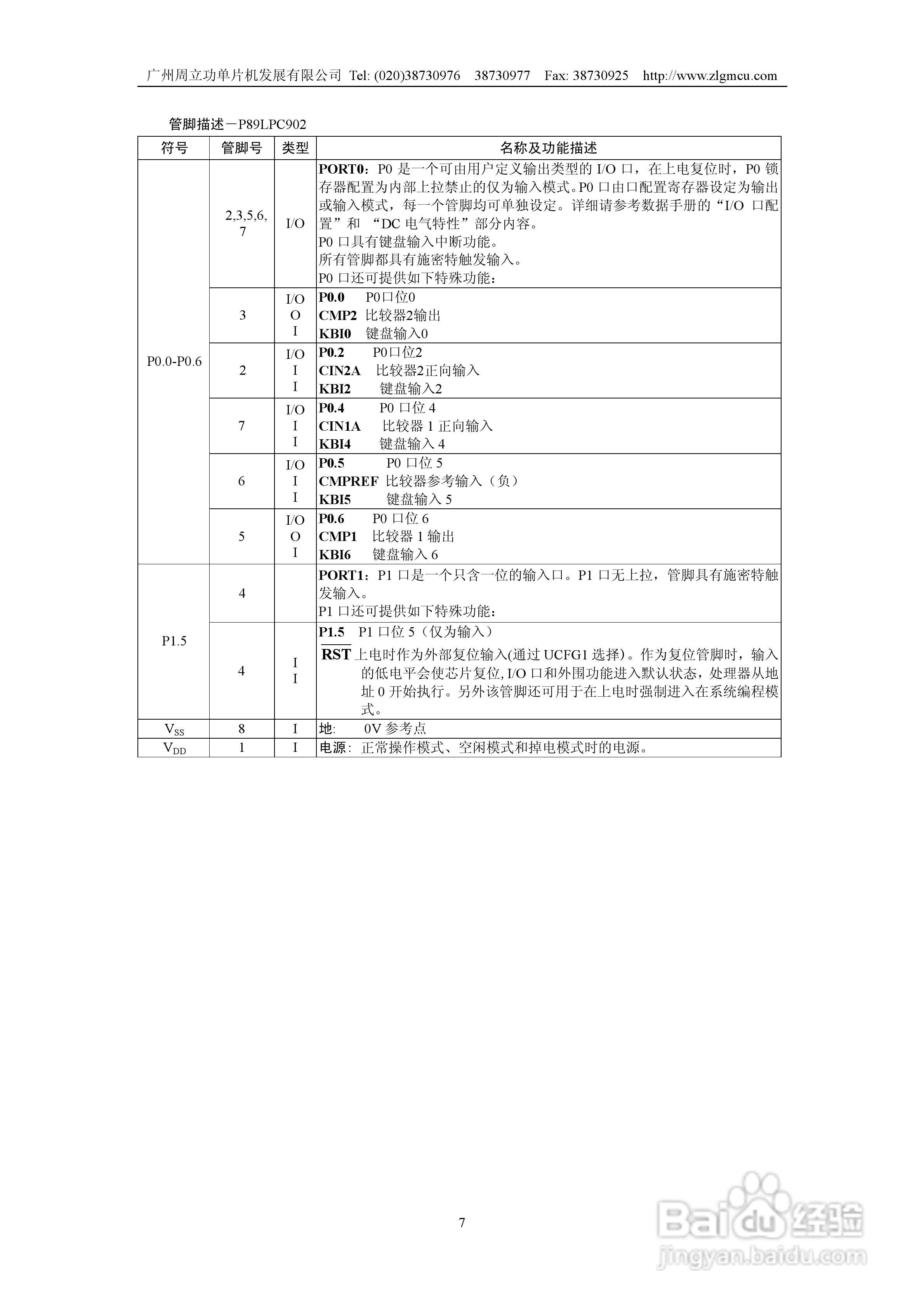 周立功P89LPC901/902/903微控制器使用说明书:[1]