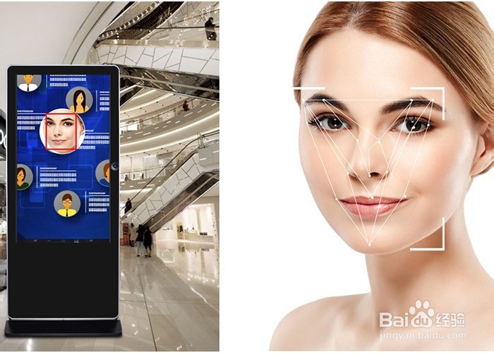 人脸识别广告显示屏
