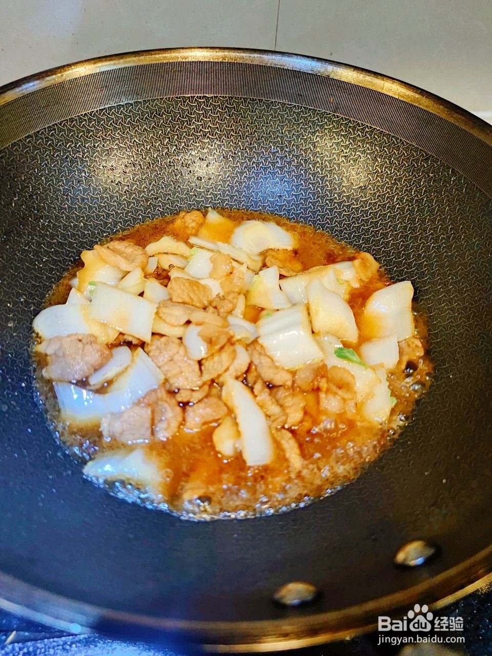 白菜炒年糕的做法