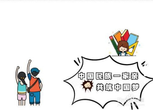 中国民族一家亲共筑中国梦的手抄报