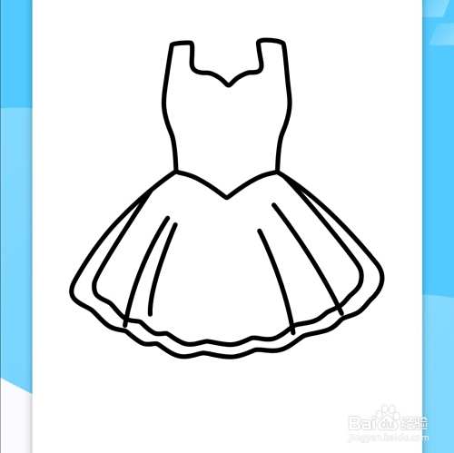 卡通裙子简笔画教程 百度经验 卡通裙子简笔画教程 百度经验