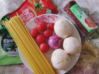 番茄口蘑火腿意面