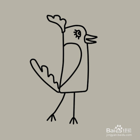 如何手工画生气的小鸟简笔画？
