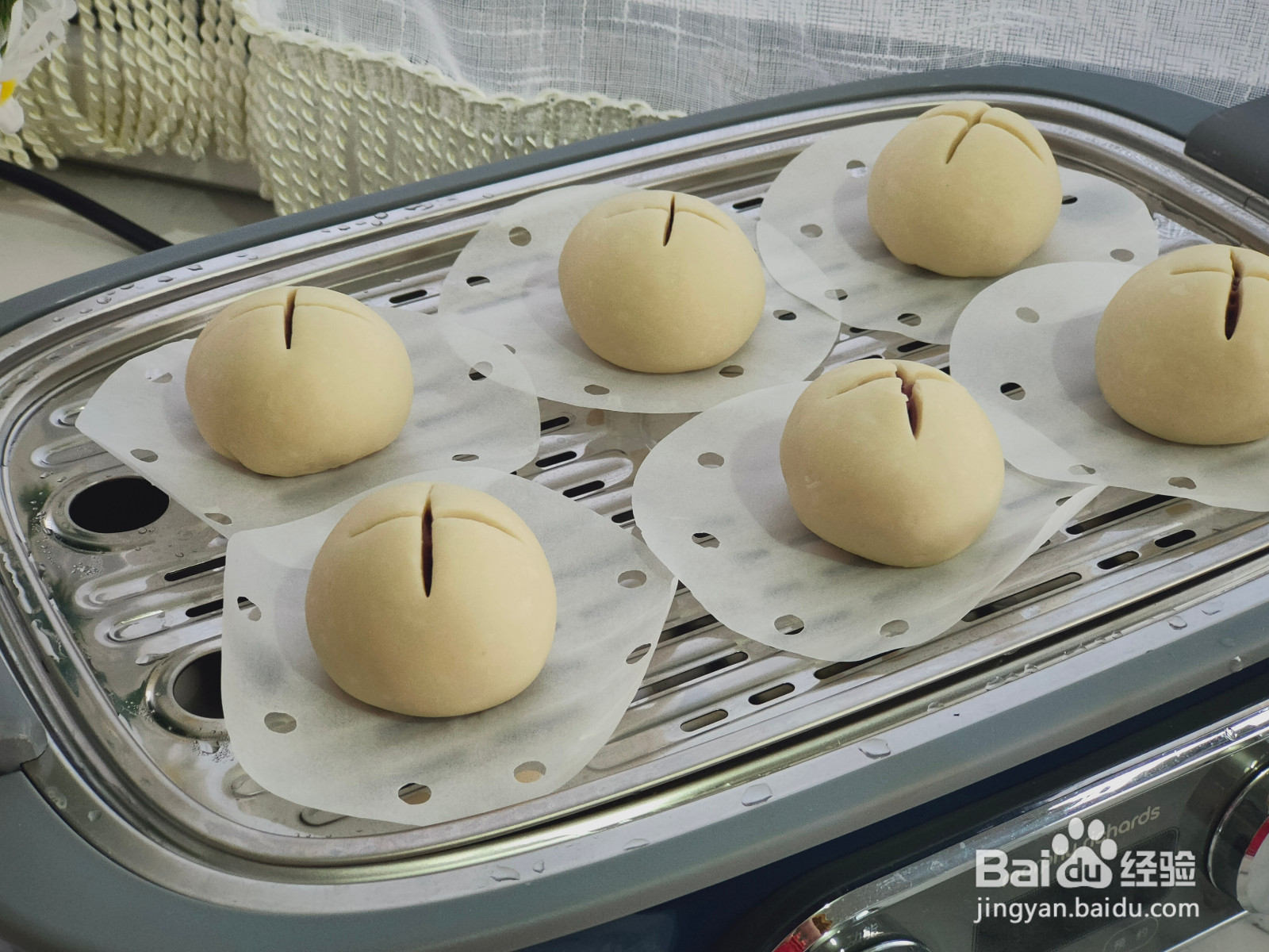 紫薯开花馒头的做法