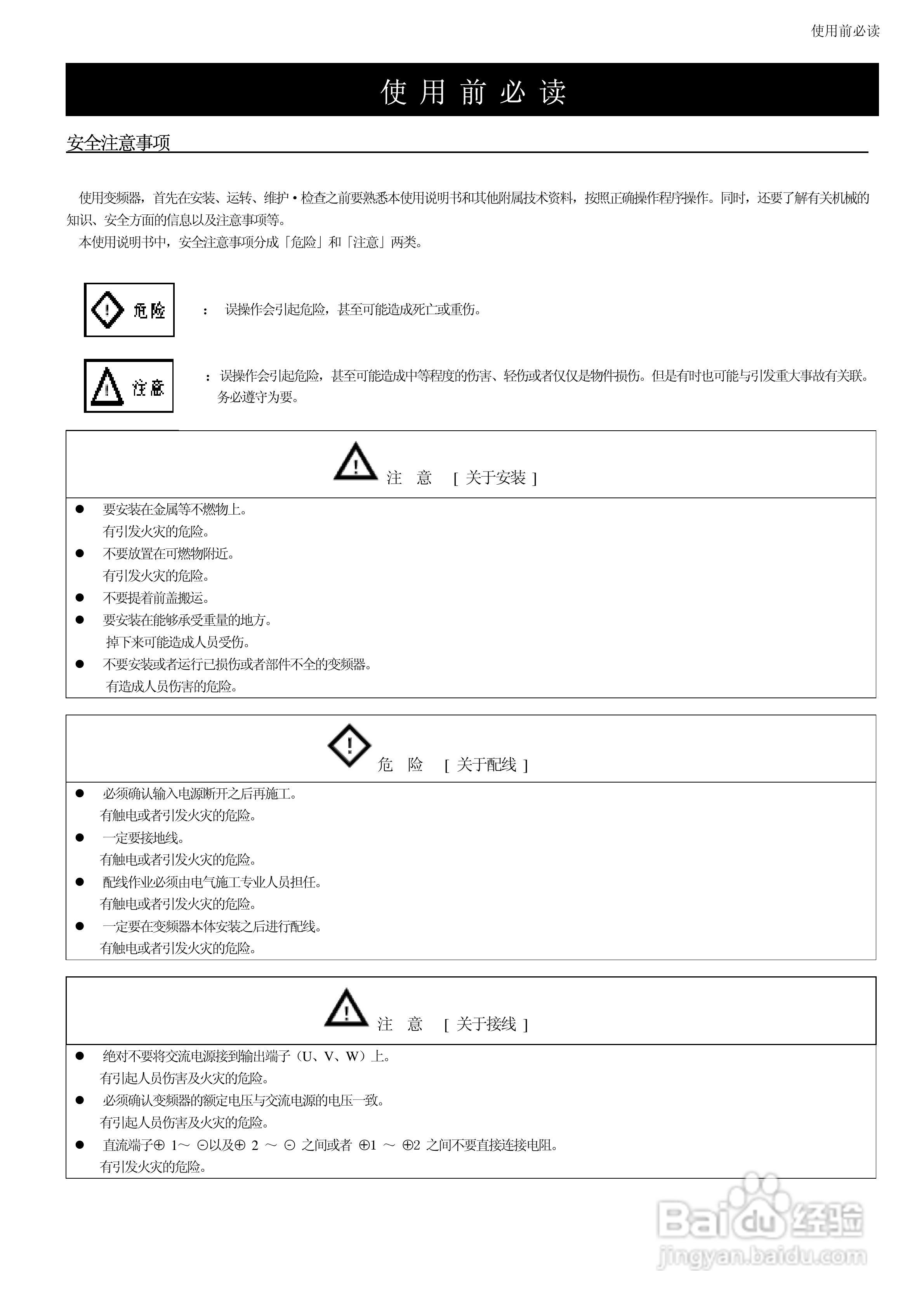 东洋(TOYO)VF64-100044变频器说明书:[1]