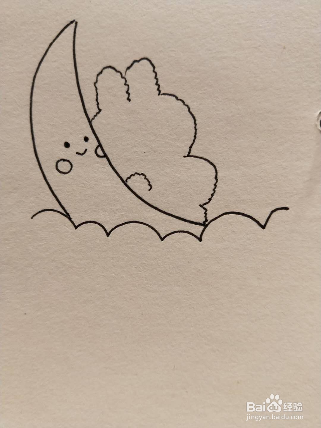 怎样画简笔画——晚安小卡片