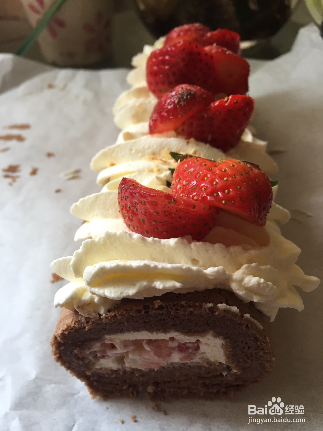 草莓蛋糕卷的做法