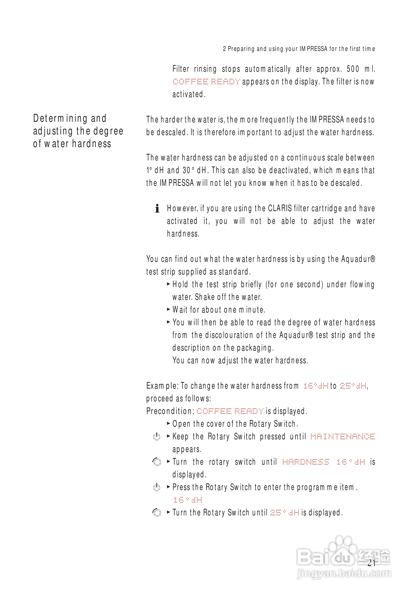 JURA IMPRESSA S9 One Touch 咖啡机使用手册:[2]