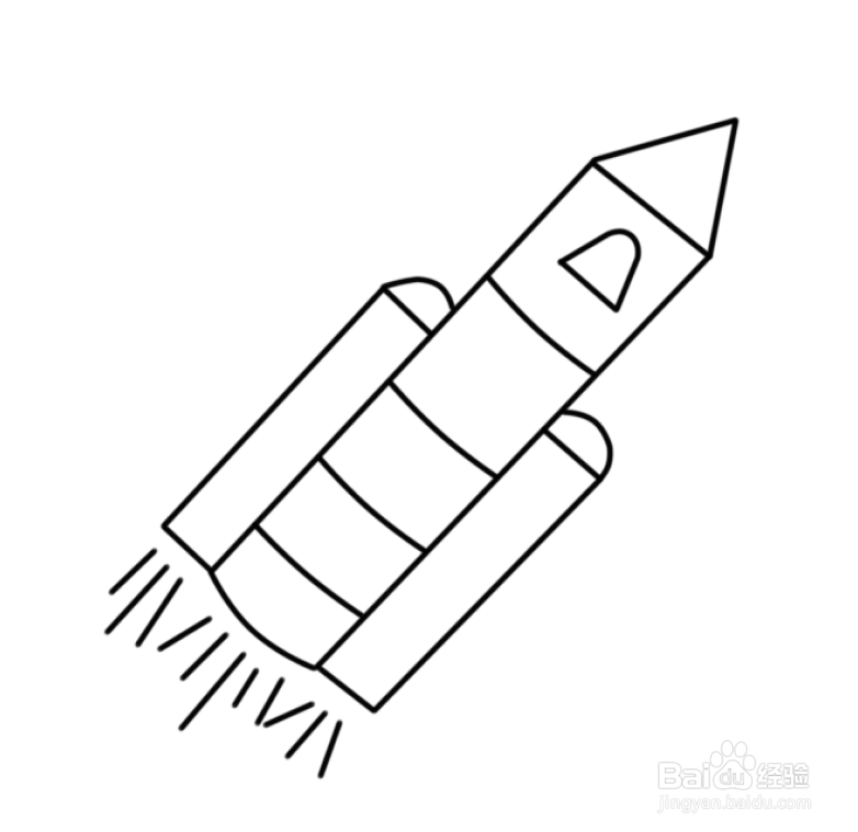 嫦娥五号简笔画火箭图片