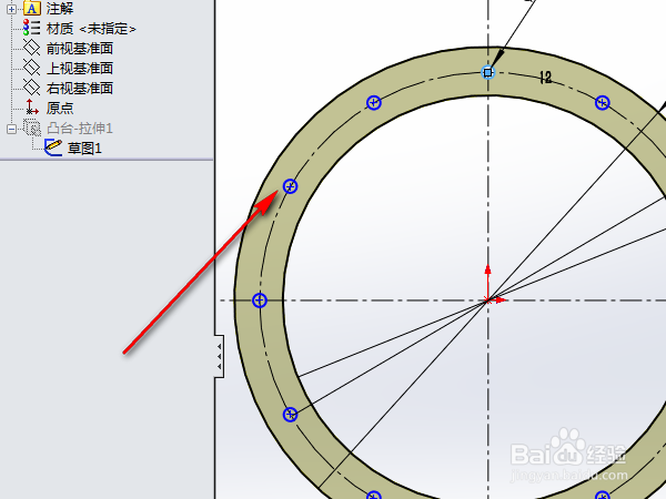 solidworks圆周阵列对象以后草图欠定义如何处理