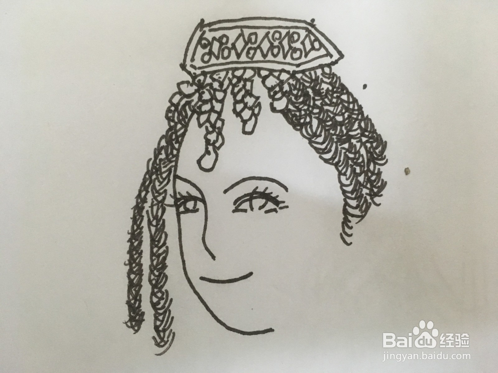 如何画出《风中奇缘》的骊姬来(迪丽热巴系列)