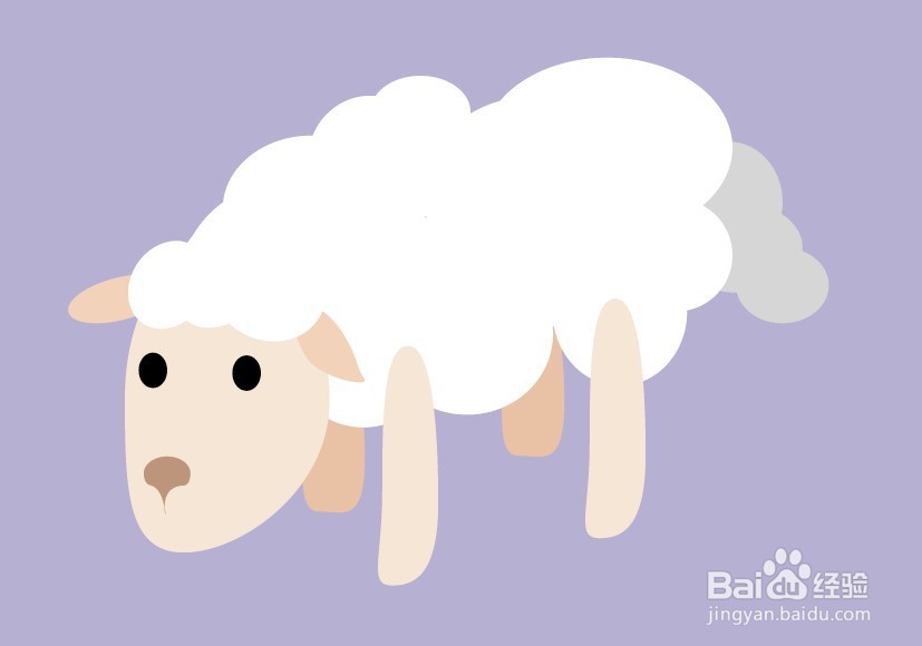 ai绘制一只卡通绵羊的方法