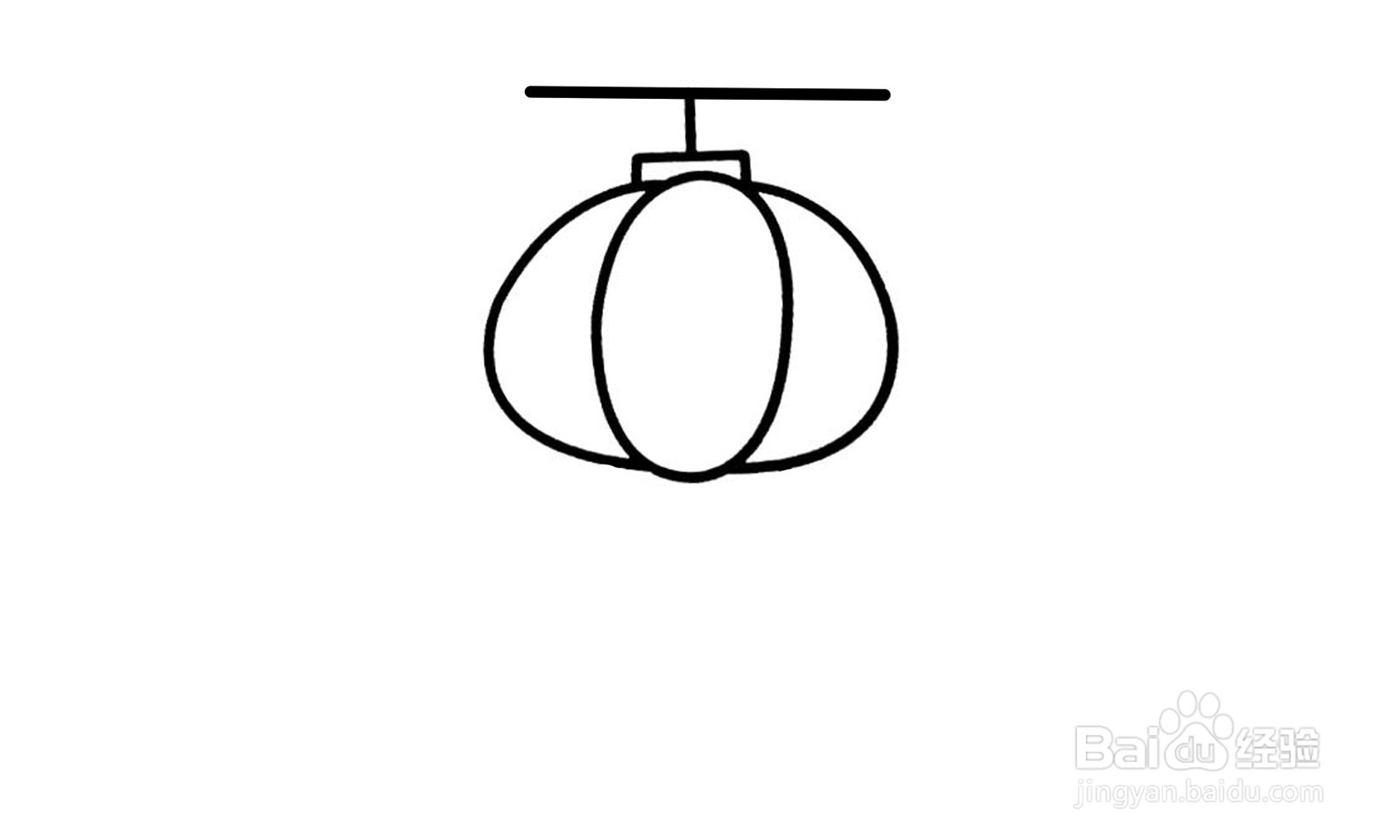 如何画出一个红色的灯笼？