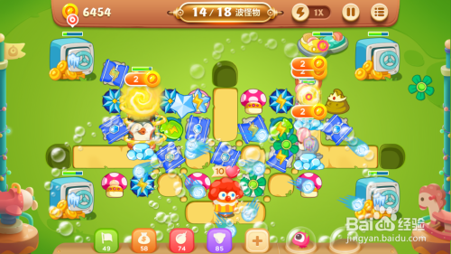 保卫萝卜3游乐场第49关金萝卜攻略