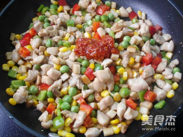 杏鲍菇炒鸡丁