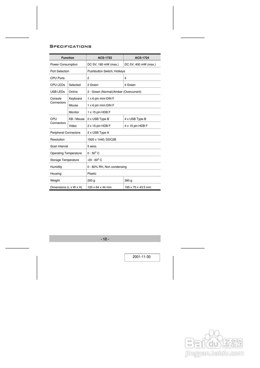 宏正ACS-1724型多电脑切换器说明书