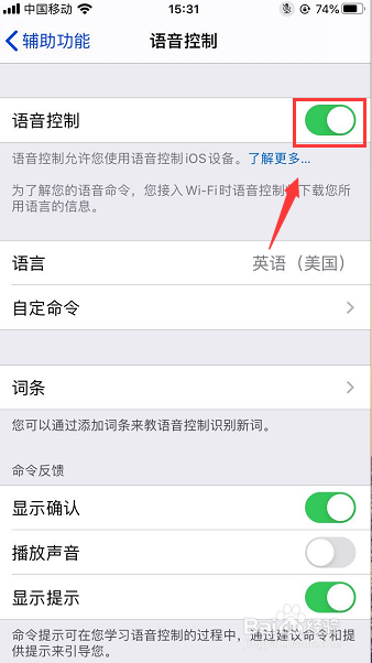 iOS 13怎么开启语音控制