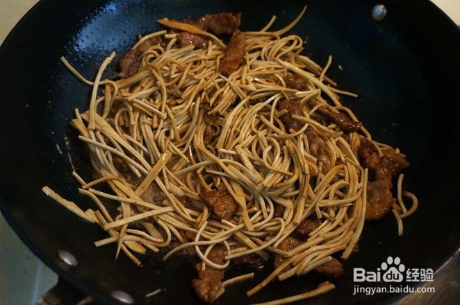 牛肉韭菜豆腐丝的做法