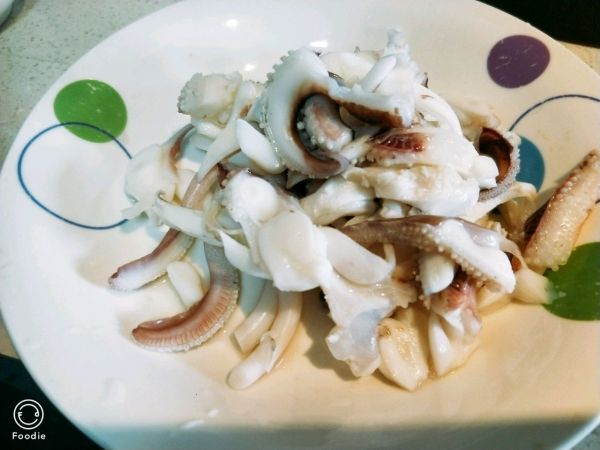 佛手瓜炒鱿鱼须