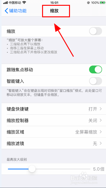 iPhone手机如何开启缩放功能