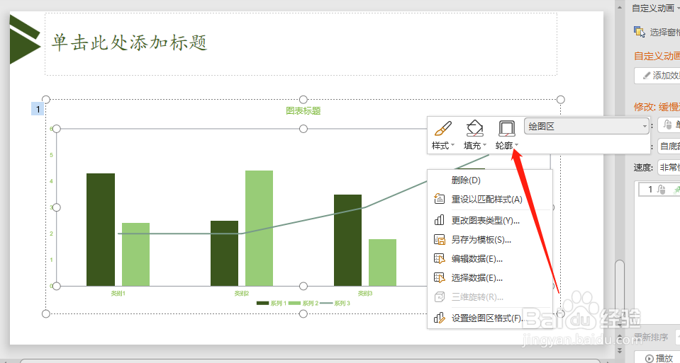 WPS PPT怎样给图表加入边框