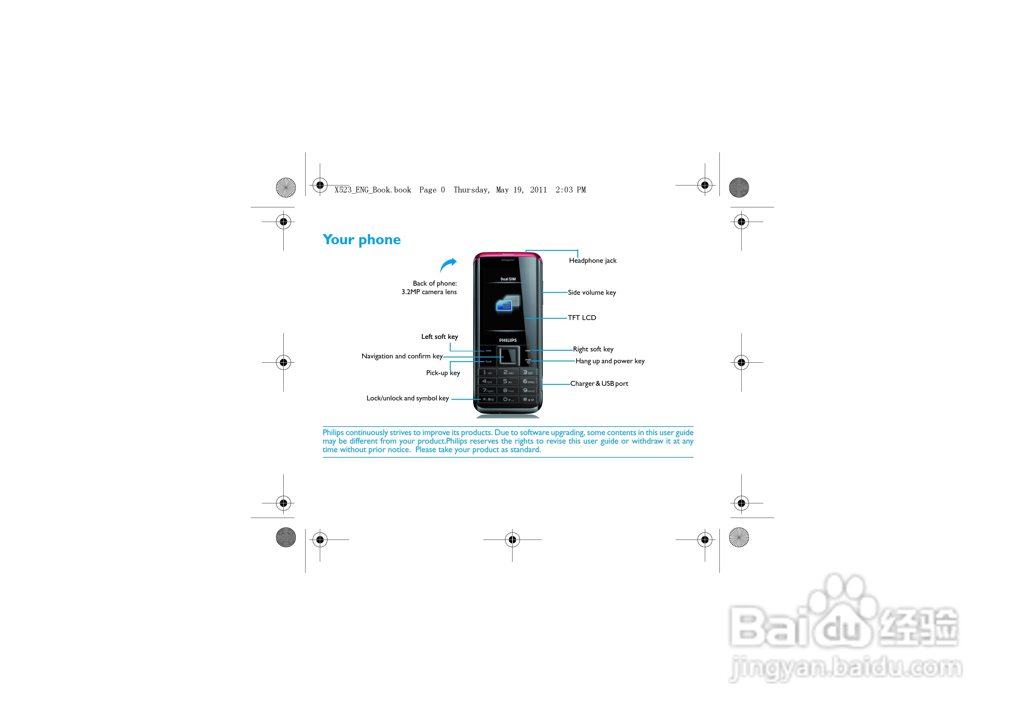 飞利浦X523手机使用说明书:[1]