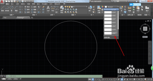 AutoCAD2019如何显示线宽