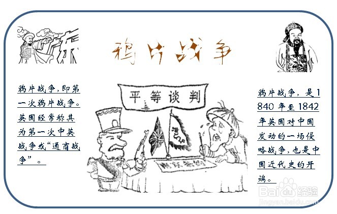 鸦片战争手抄报