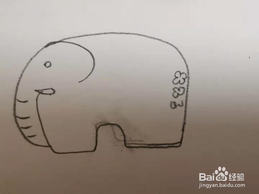 如何画简笔画的大象