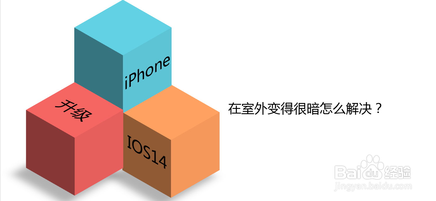 苹果手机升级ios14在室外变得很暗怎么解决
